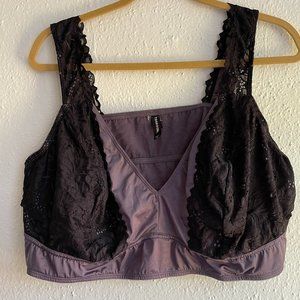 Torrid Bralette purple and black size 5